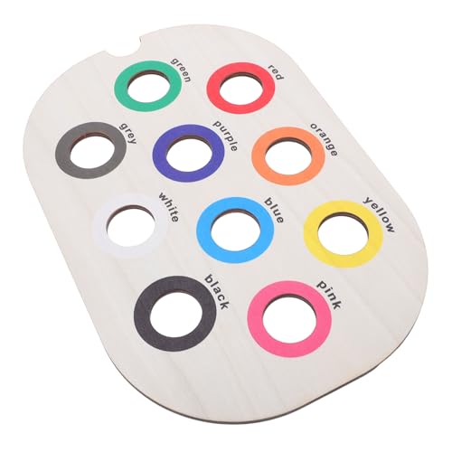 Beaupretty Montessori Farbensortierbrett Holzspielzeug Frühförderung Sensorisches Lernspiel Hand-Auge-koordination Feinmotorik Entwicklung Kleinkinder Spielset von Beaupretty
