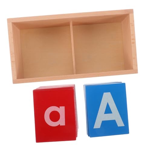 Beaupretty Montessori Holz Alphabet Lernbrett mit Sandpapierbuchstaben Taktiles Sprachlernspielzeug für Vorschule und Kindergarten Pädagogisches Lernmaterial für Montessori Klassenzimmer und von Beaupretty