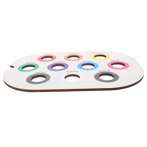Beaupretty Montessori Holz Farb-sortierbrett Sensorikspiel Farbzuordnung Spielbrett Feinmotorik Kleinkinder Lernspielzeug Tischspiel Eltern-Junge Mädchen Interaktion von Beaupretty