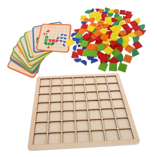 Beaupretty Montessori Holzpuzzle Teiliges Geometrisches Formenspiel für Kleinkinder Natürliche Sichere Holzbausteine Fördert Logisches und Kreativität für Vorschule und Kindergarten von Beaupretty