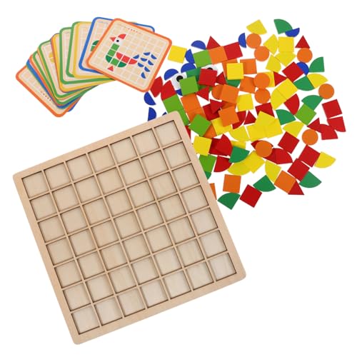 Beaupretty Montessori Holzpuzzle Teiliges aus Natürlichen Formenklötzen Fördert Feinmotorik Logisches und Hand Auge Koordination Lernspielzeug für Kindergarten und Zuhause von Beaupretty