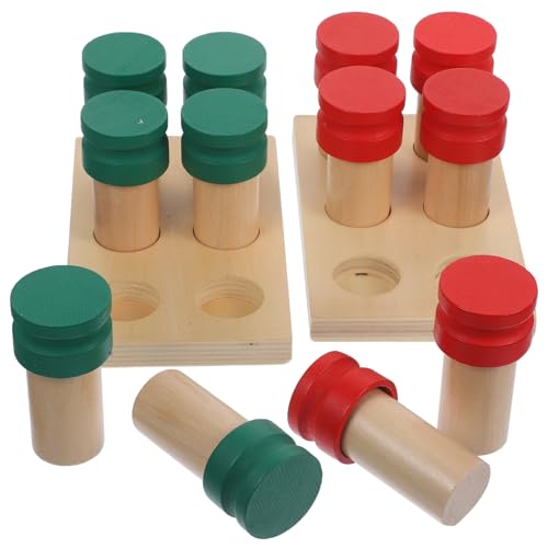 Beaupretty Montessori Holzspielzeug Teilig Holzbox Sensorisches Lernspielzeug für Kleinkinder zur Formenerkennung und Eltern Junge Mädchen Interaktion Sicheres Tragbares Aktivitätsspielzeug von Beaupretty