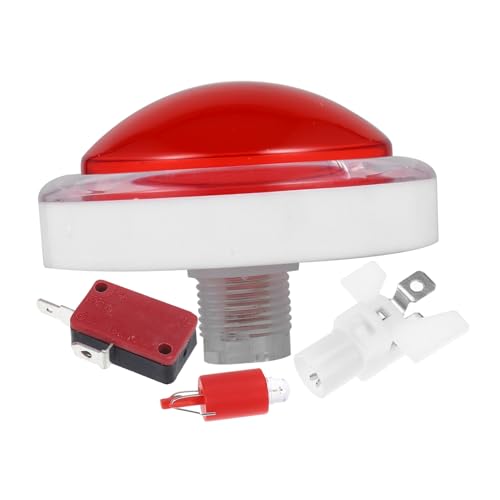 Beaupretty Multifunktionaler LED Buzzer mit Rundem Druckknopf Automatischer Rückstellung Roter Tasten Schalter für Partyspiele und Gaming zubehör Einfach Bedienbar Langlebig und Vielseitig von Beaupretty