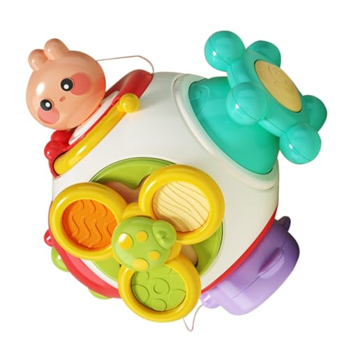 Beaupretty Multifunktionaler Montessori Babyspielzeug Greifball mit Rassel Farbenfrohes Motorikspielzeug für Jahr Alte Jungen und Kleinkinder Fördert Sensorische Entwicklung und Frühe von Beaupretty