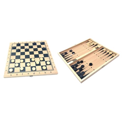 Beaupretty Multifunktionales Faltbares West Chess Spielset Schachbrett Sicher ohne Grate Tragbar und Leicht zu Transportieren für Anfänger von Beaupretty