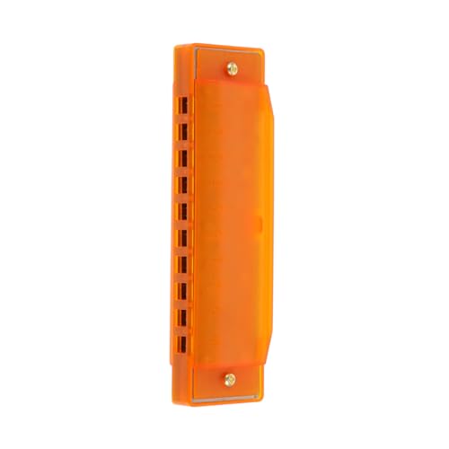 Beaupretty Mundharmonika Einstiegsinstrument Lernspielzeug Tragbar Orange für Anfänger Jungen Mädchen Musikförderung von Beaupretty