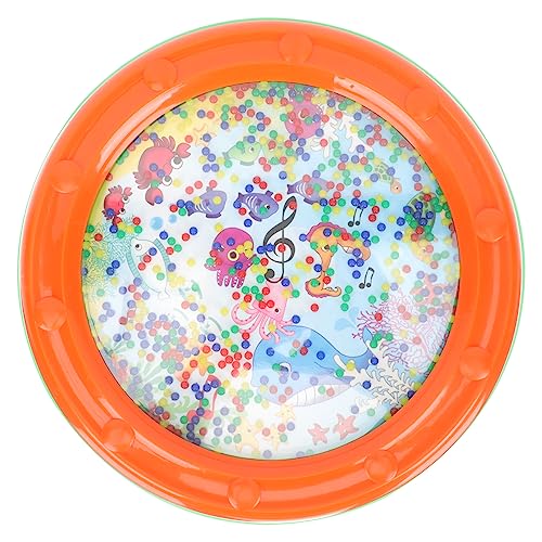 Beaupretty Musikinstrument Ocean Wave Drum Große Meeresdrum Leuchtendem Orange Pädagogisches für Mädchen Fördert Musikinteresse und Hand Augen Koordination von Beaupretty