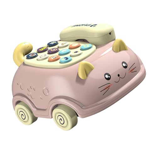 Beaupretty Musikspielzeug Telefon Imitation Lernspielzeug mit Buntem Auto Design Pädagogisch Fördernd für Kleinkinder zur und Sprachentwicklung für Jungen und Mädchen von Beaupretty