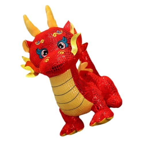 Beaupretty Neujahrs Drachen Kuscheltier Plüschfigur Weiches Stofftier Dekofigur zum Jahr des Drachen Festliche Deko für Sofa Bett Auto von Beaupretty