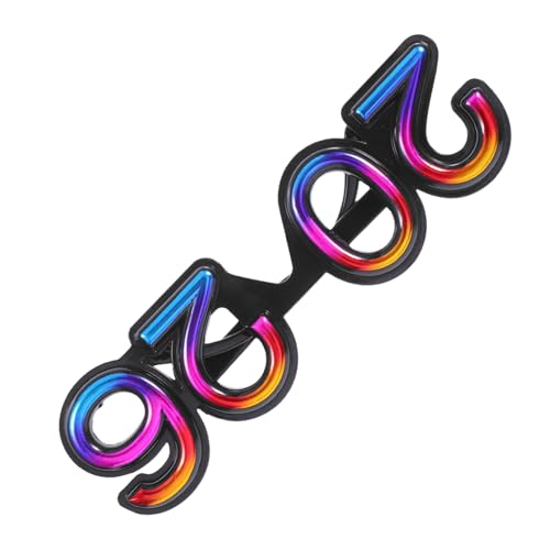 Beaupretty Neujahrsbrille Silvester Partybrille Glitzernde Zahlenbrille Leicht und Robust für Fotokabine Halloween und Feierlichkeiten von Beaupretty