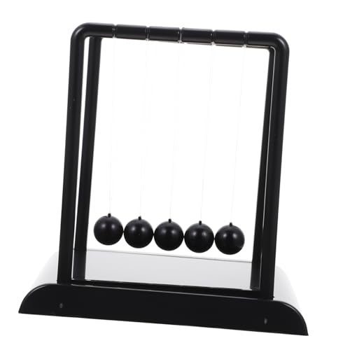 Beaupretty Newton Kugelspiel Tischdeko Wissenschaftliches Balance Spiel für Büro und Zuhause Großes Schwarzes Kinetisches Schreibtischspielzeug Dekoratives Ornament mit Langlebigem Material von Beaupretty
