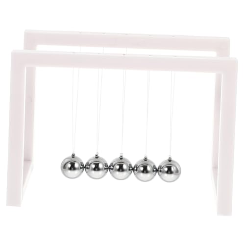 Beaupretty Newton Kugelstoßspiel Kreative Schreibtischdekoration aus Acryl Weiße Kugeln Wissenschaftliche Energieerhaltung für Büro und Schule Lernspielzeug für Physik und Beaupretty Newton Kugelstoßspiel Kreative Schreibtischdekoration aus Acryl Weiße Kugeln Wissenschaftliche Energieerhaltung für Büro und Schule Lernspielzeug für Physik und von Beaupretty