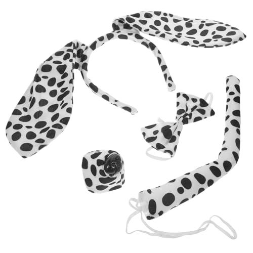 Beaupretty Niedliches Hundekostüm Set mit Animalischen Ohren Haarband Schleife und Nase für Fasching Cosplay Geburtstag und Halloween Party von Beaupretty