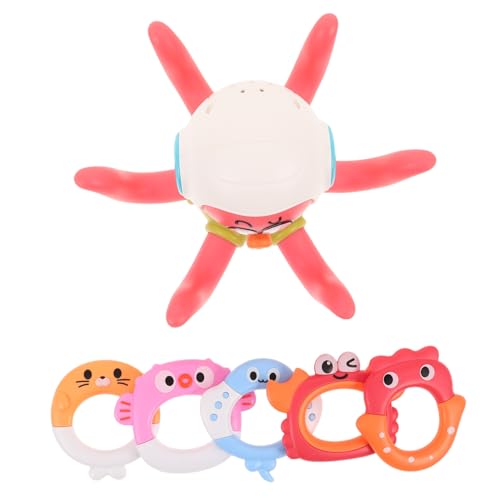 Beaupretty Octopus Pool Toss Ring Spiel Leichter Tragbarer Bade und Schwimmbadspaß Vielseitiges Wasser und Landspielzeug für Fördert Hand Auge Koordination und Motorische Fähigkeiten von Beaupretty