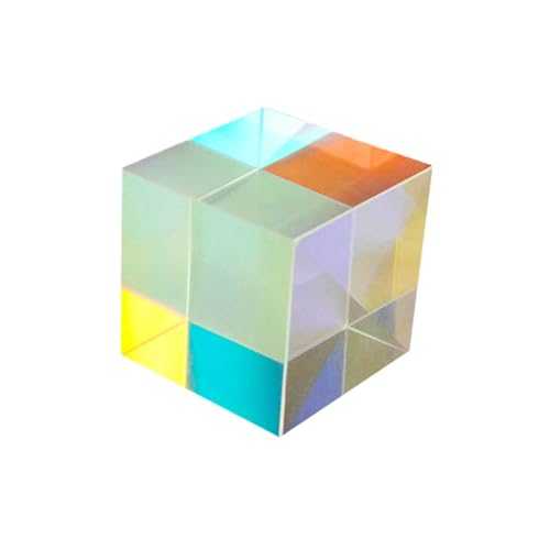 Beaupretty Optischer Glaswürfel RGB Cube Prisma zur Lichtbrechung Präzise Geschnitten für Dekoration DIY Geschenke Lehrmittel und Naturwissenschaftliche Experimente von Beaupretty