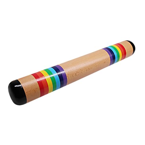 Beaupretty Orff Regenklangspiel aus Buchenholz Musikspielzeug zur Frühkindlichen Bildung Regenmacher Klangspiel Fördert Hörsinn und Farbenerkennung Geschenkidee für Mädchen und Jungen von Beaupretty