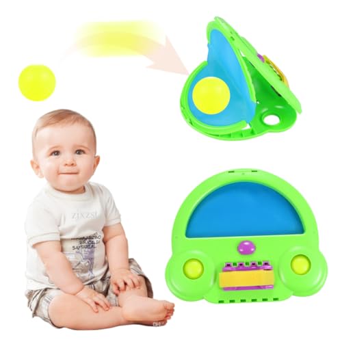 Beaupretty Outdoor Spielball Grün Schläger Bälle Handliches Fangspiel Hand Auge Koordination und Motorik Interaktives für Junge Mädchen und Kleinkinder Eltern Junge Mädchen Aktivität von Beaupretty