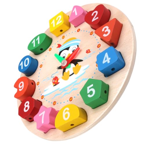 Beaupretty Pädagogische Holzspieluhr mit Pinguin Motiv Formensortierung und Farberkennung Lernuhr für Kleinkinder Jahre Robustes Material als und Dekoration Beaupretty Pädagogische Holzspieluhr mit Pinguin Motiv Formensortierung und Farberkennung Lernuhr für Kleinkinder Jahre Robustes Material als und Dekoration von Beaupretty