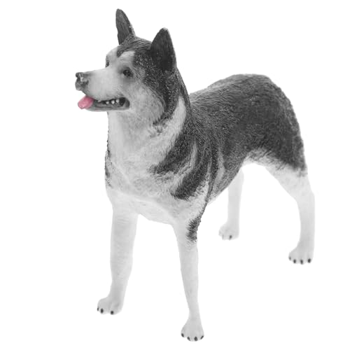Beaupretty Plastik Husky Hund Figur Modell Desktop Tierdekoration Detaillierte Hundefigur Lernspielzeug für Tisch und Zuhause von Beaupretty