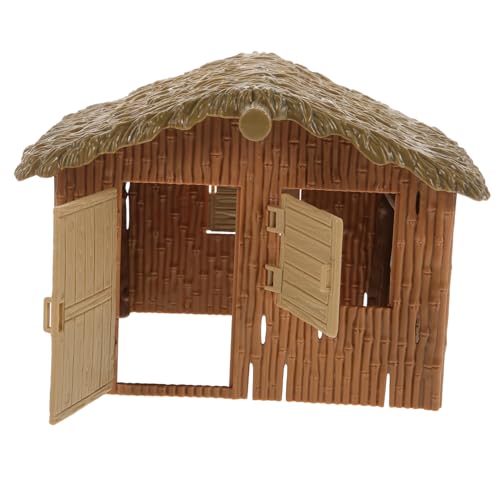 Beaupretty Plastik Miniatur Bauernhof Haus Modell Detailreiches Gartenhaus Robustes Landschafts Accessoire für DIY Bastelset für Kreative Spiel und Lernförderung von Beaupretty