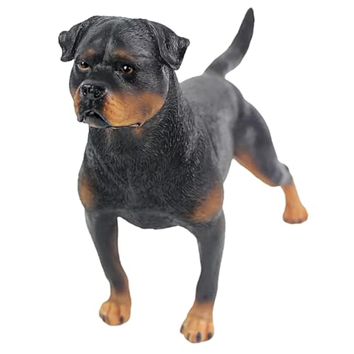 Beaupretty Plastisches Hundemodell Rottweiler Stehend Stabile Desktop Tierfigur Lernspielzeug Realistische Hunde Miniatur für Schreibtisch Raumgestaltung von Beaupretty