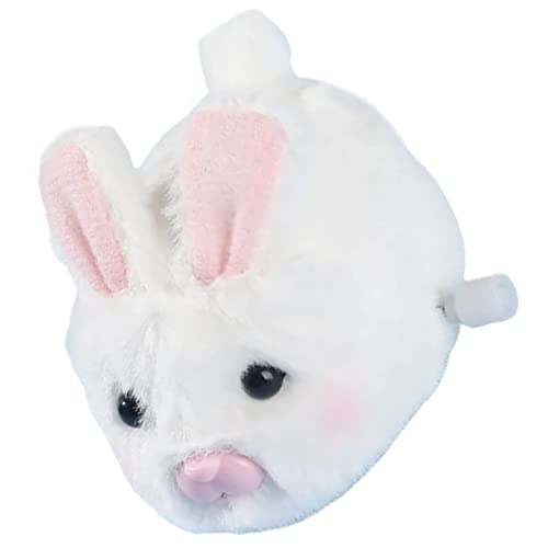 Beaupretty Plüsch Aufziehspielzeug Kleiner Wind Up Hase Kompaktes Kuscheltier Wind Up Tier für Lustiges Cartoon mit Weichem Stoff Oberfläche von Beaupretty