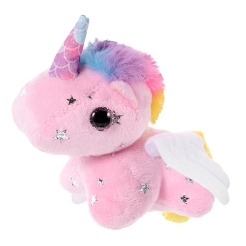 Beaupretty Plüsch Einhorn Schlüsselanhänger mit Schwanzbewegung Buntes Weiches Stofftier Anhänger für Taschen Handys und Schlüssel Geschenkidee für Geburtstag und Feiertage Rosa Kuscheltier von Beaupretty