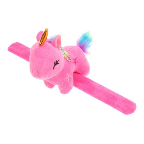 Beaupretty Plüsch Einhorn Slap Armband Weiches Tier Motiv Party Armband Strapazierfähiges Kuscheltier Schlagband für Kindergeburtstage und Themenfeiern Hautfreundlich und Zufällige Farbe von Beaupretty
