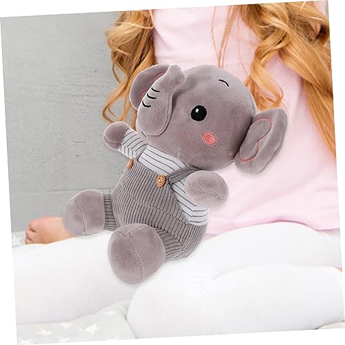 Beaupretty Plüsch Elefant Kuscheltier Weiches Sicheres Stofftier mit Langem für Neugeborene Beruhigendes Schmusetier für Kleinkinder Grauer Baumwollstoff Langlebig und Anschmiegsam von Beaupretty