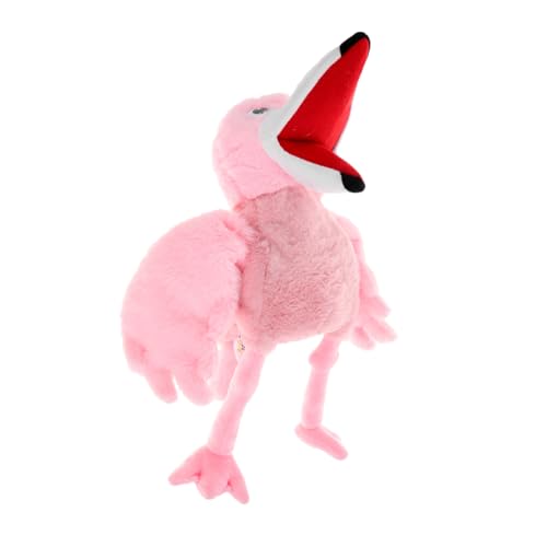 Beaupretty Plüsch Flamingo Handpuppe Kuscheltier Handspielpuppe für Fantasievolles Rollenspiel und Eltern Junge Mädchen Interaktion Weiches Tierfiguren für Beruhigende Beschäftigung von Beaupretty