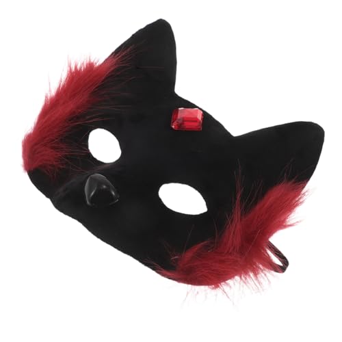 Beaupretty Plüsch Halbmaske für Erwachsene für Halloween Partys und Cosplay Events Sorgt für Aufsehen und Komfort bei Jedem von Beaupretty