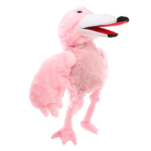 Beaupretty Plüsch Handpuppe Flamingo Interaktive Geschichtenerzähl Puppe für Erwachsene für Rollenspiele und Kreative Präsentationen von Beaupretty