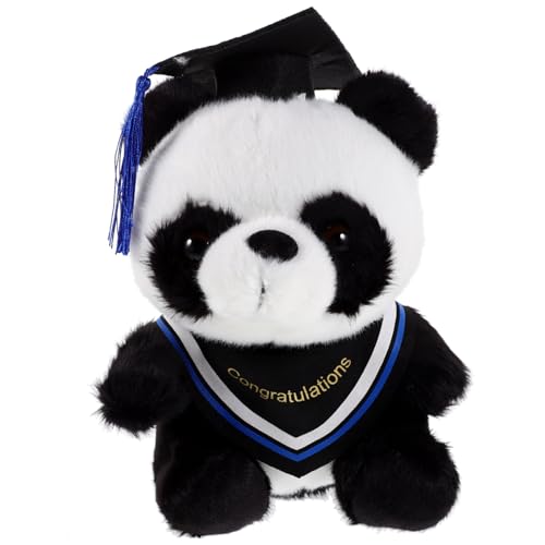 Beaupretty Plüsch Panda Kuscheltier für Abschlussfeiern Niedliches Stofftier mit Absolventenmütze und Quaste für Graduierungen und Besondere Anlässe von Beaupretty