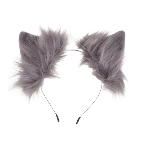 Beaupretty Plüsch Tierohren Haarreif mit Biegsamen Fell Festival Kopfschmuck für Erwachsene Dekoratives Cosplay Stirnband für Kostüm Mottoparty Lustiges Accessoire für Karneval und Halloween von Beaupretty