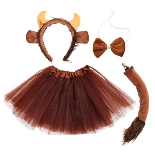 Beaupretty Plüsch Tierohren Stirnband Kuhhörner Haarreif Teiliges Cosplay mit Schleife Tüllrock für Karneval Halloween Bühnenauftritt Mädchen Beaupretty Plüsch Tierohren Stirnband Kuhhörner Haarreif Teiliges Cosplay mit Schleife Tüllrock für Karneval Halloween Bühnenauftritt Mädchen von Beaupretty