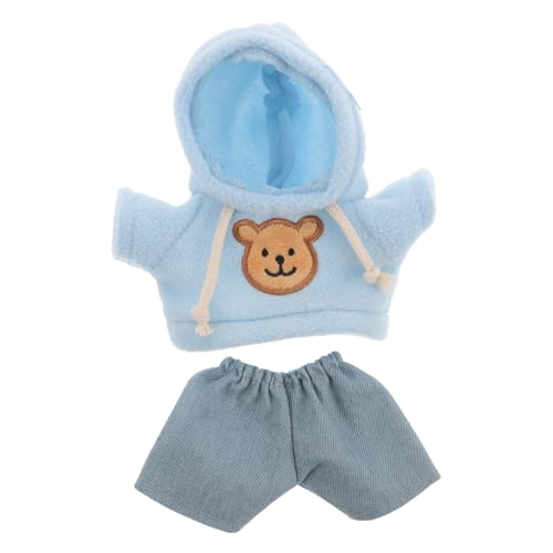 Beaupretty Plüschbär Hoodie und Jeans Set Süßes Outfit für Stofftiere Austauschbare Kleidung für Kreatives und DIY Handgefertigt und Robust Geschenkidee für Sammler von Beaupretty