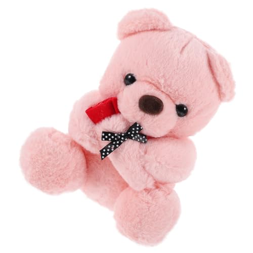 Beaupretty Plüschbär Kuscheltier mit Rosenmotiv Niedlicher Valentinstag Stofftier Weiches PP Baumwoll Material Dekoratives Kuscheltier für Sofa und Schlafzimmer Geschenkidee von Beaupretty
