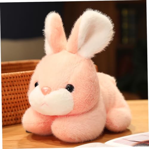 Beaupretty Plüschhase Kuscheltier Weiche Bunny Puppe Rosa Kaninchen Stofftier für Mädchen Realistisches Jahr des Hasen Kuscheliges Plüschtier von Beaupretty