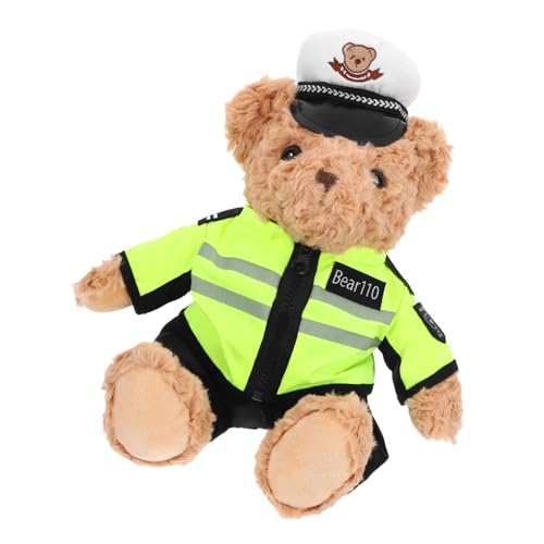 Beaupretty Polizeibär Plüschtier Kuscheltier Simuliertes Kinderstofftier Weiches Zum Für Jungen Mädchen Kleinkinder Sitzhöhe von Beaupretty