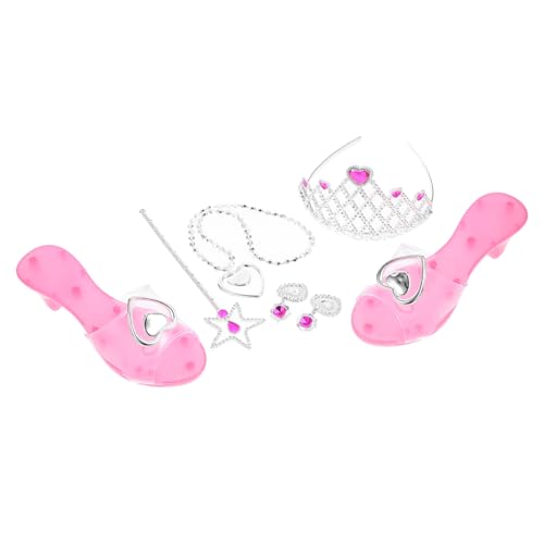 Beaupretty Prinzessin Kostümset mit Krone Halskette Ohrringen und High Heels für Mädchen Teiliges Set für Geburtstagsfeiern Cosplay und Rollenspiele für Kleine Beaupretty Prinzessin Kostümset mit Krone Halskette Ohrringen und High Heels für Mädchen Teiliges Set für Geburtstagsfeiern Cosplay und Rollenspiele für Kleine von Beaupretty