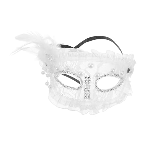 Beaupretty Prinzessinmaske Maskerade für Frauen Halloween Kostüm Party gefiedert dekorative Masken Cosplay-Masken Cosplay Halbmaske Maskerade Maske halbes Gesicht Ballmaske Spitze Weiß Beaupretty Prinzessinmaske Maskerade für Frauen Halloween Kostüm Party gefiedert dekorative Masken Cosplay-Masken Cosplay Halbmaske Maskerade Maske halbes Gesicht Ballmaske Spitze Weiß von Beaupretty