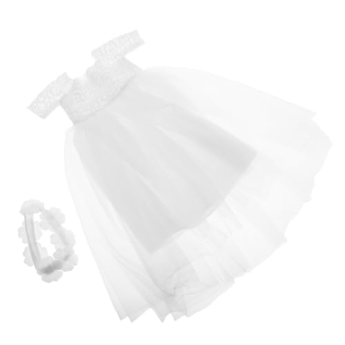 Beaupretty Puppen Hochzeitskleid aus Feinem Elegantes Brautkleid für Puppen Vielseitiges Outfit mit Spitze und Stickerei für Mädchen zu Besonderen Anlässen von Beaupretty