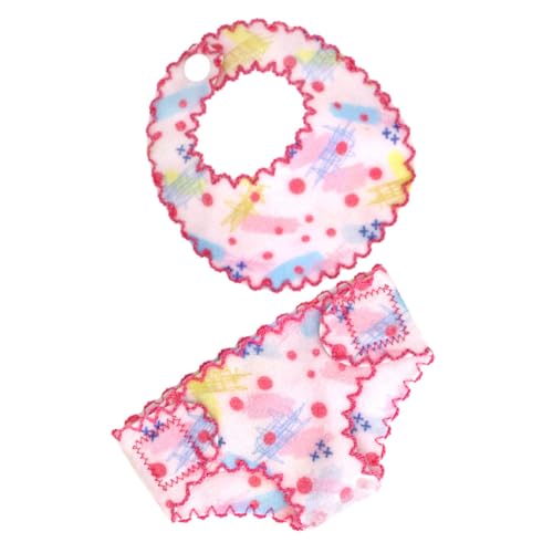 Beaupretty Puppen Unterwäsche mit Spucktuch Weiche Leichte Doll Underpants und Bib für Born Puppen Waschbar Langlebig als Puppenkleidung Zubehör für Puppenliebhaber von Beaupretty