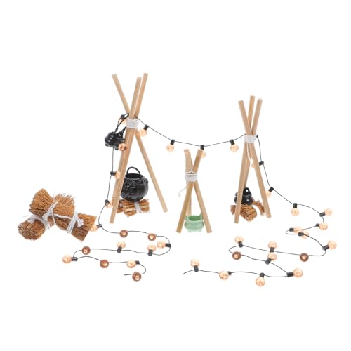 Beaupretty Puppenhaus Deko mit Hängetopf und Gestell Mini Feuerstelle für Halloween Dekorationen und Realistische Szenenmodelle Beaupretty Puppenhaus Deko mit Hängetopf und Gestell Mini Feuerstelle für Halloween Dekorationen und Realistische Szenenmodelle von Beaupretty