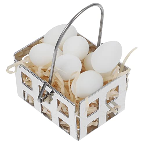 Beaupretty Puppenhaus Dekoration Realistische Miniatur Eier Modelle Leicht Tragbar Vielseitig für Küchen und Tischdekoration DIY Bastelset von Beaupretty