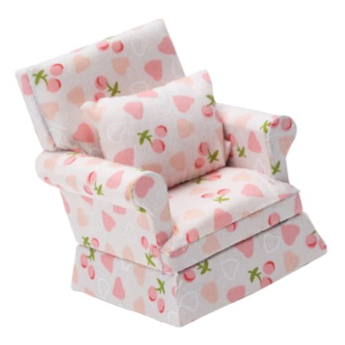 Beaupretty Puppenhaus Möbel Dekoratives Mini Sofa mit Glatter Oberfläche Robustes Realistisch Gestaltetes Miniatursofa für DIY Puppenhaus Zubehör und Wohnraumdekoration von Beaupretty