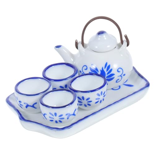 Beaupretty Puppenhaus Teeservice Set Chinesisches Porzellan Blau Weißes Design mit Ranken Leichtes Mini Teewaren Modell für DIY Puppenhaus Dekoration und Sammler Beaupretty Puppenhaus Teeservice Set Chinesisches Porzellan Blau Weißes Design mit Ranken Leichtes Mini Teewaren Modell für DIY Puppenhaus Dekoration und Sammler von Beaupretty