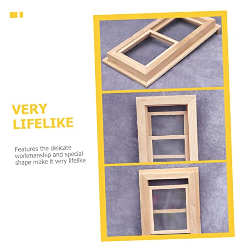 Beaupretty Puppenhaus Zubehör Dekoratives Robust Leicht Puppenhaus Fensterrahmen für Basteln und Wohnaccessoires von Beaupretty