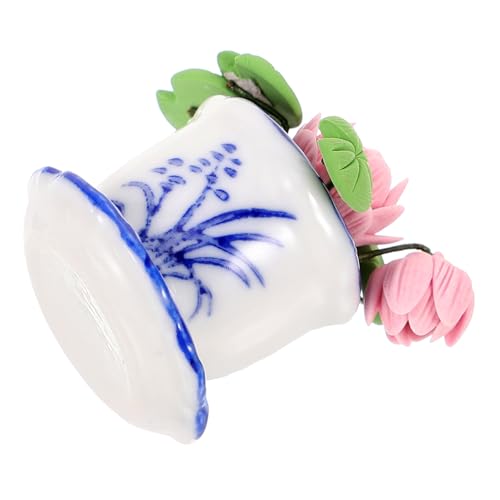 Beaupretty Puppenhaus Zubehör Mini Blumentopf Pflanze Miniatur Deko für DIY Puppenhaus Szene Gestaltung von Beaupretty