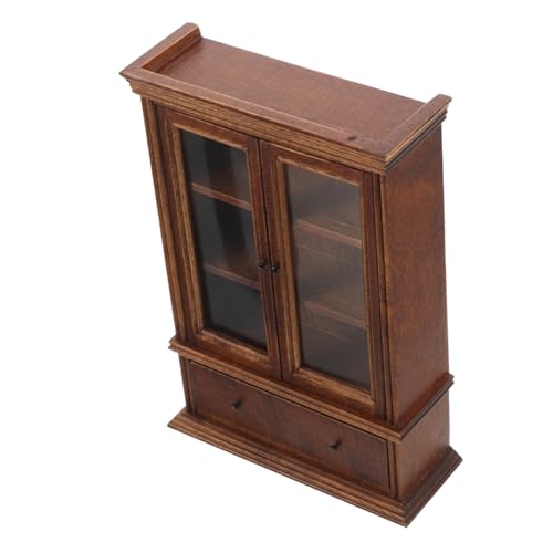 Beaupretty Puppenhausmöbel Kleiner Lagerschrank Miniatur Lagerschrank Miniatur Kommode Mini Möbel Für Puppenhaus Modellschrank Puppenhaus Zubehör Schrank Für Puppen Kaffeebirke von Beaupretty